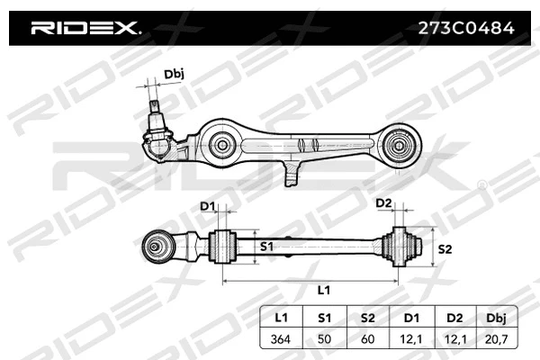Control/Trailing Arm, wheel suspension