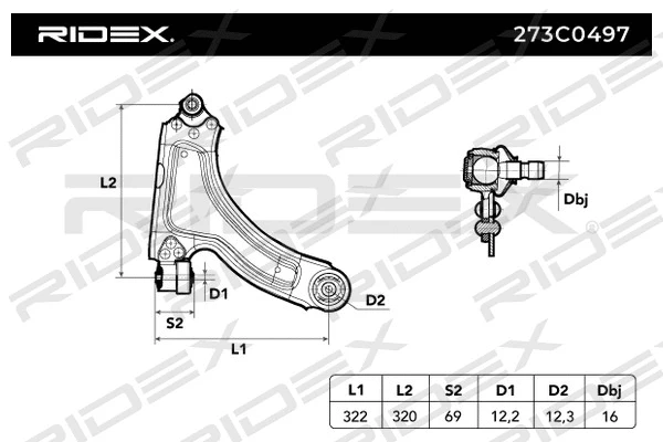 Control/Trailing Arm, wheel suspension