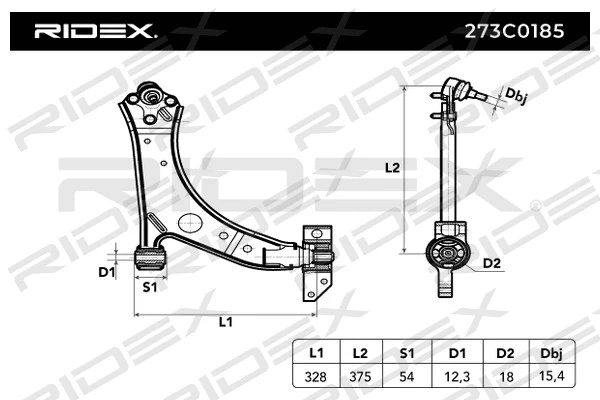 Control/Trailing Arm, wheel suspension (273C0185)