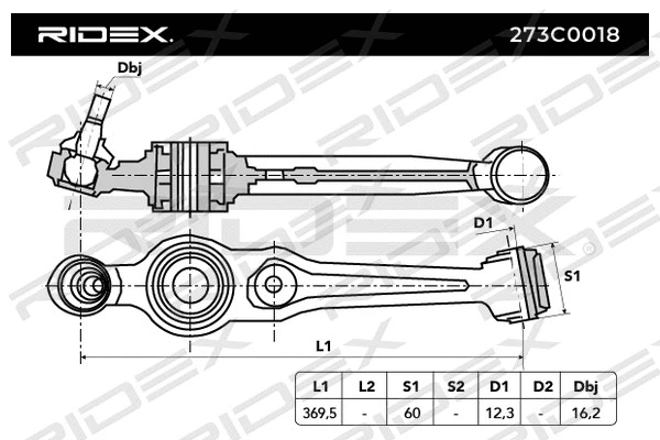 Control/Trailing Arm, wheel suspension