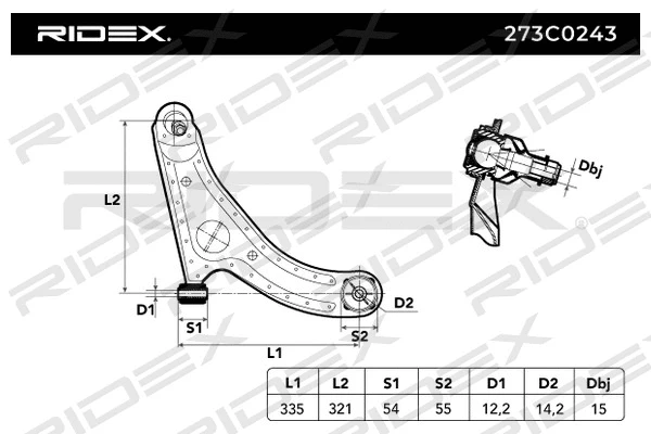 Control/Trailing Arm, wheel suspension