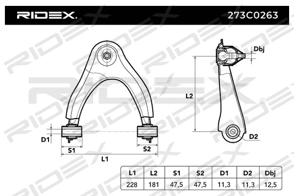 Control/Trailing Arm, wheel suspension