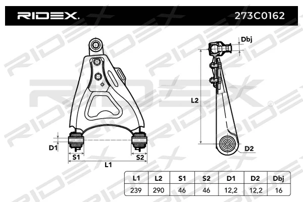 Control/Trailing Arm, wheel suspension