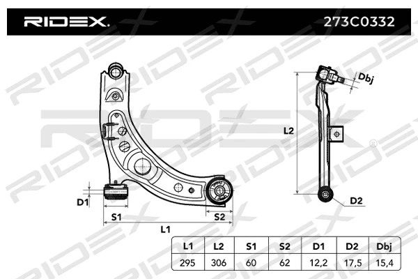 Control/Trailing Arm, wheel suspension