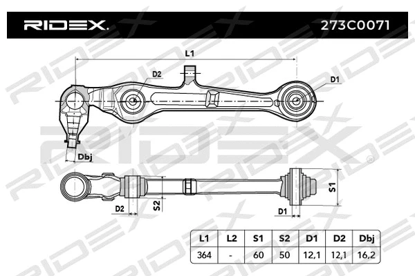 Control/Trailing Arm, wheel suspension