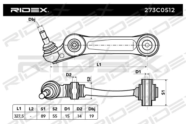 Control/Trailing Arm, wheel suspension