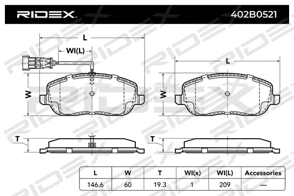 Brake Pad Set, disc brake