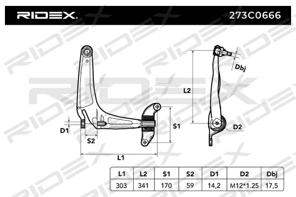 Control/Trailing Arm, wheel suspension