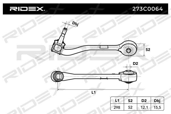 Control/Trailing Arm, wheel suspension