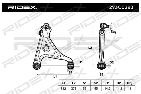 Control/Trailing Arm, wheel suspension
