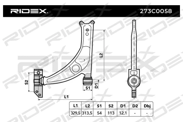 Control/Trailing Arm, wheel suspension