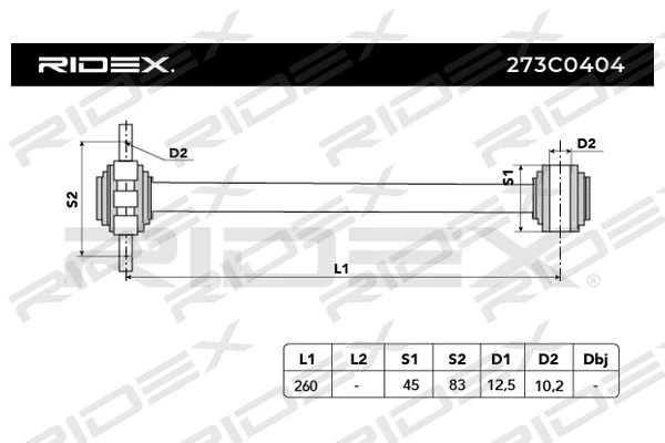 Rod/Strut, wheel suspension (273C0404)