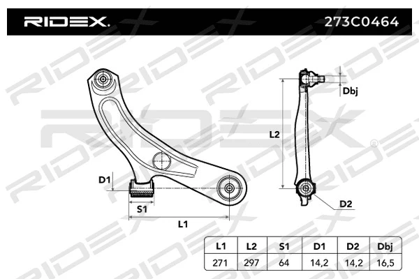 Control/Trailing Arm, wheel suspension