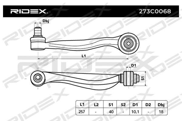Control/Trailing Arm, wheel suspension