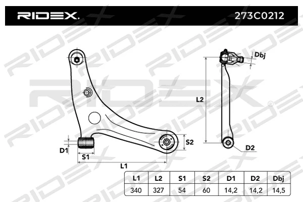 Control/Trailing Arm, wheel suspension