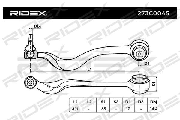 Control/Trailing Arm, wheel suspension