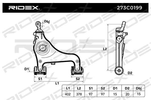 Control/Trailing Arm, wheel suspension