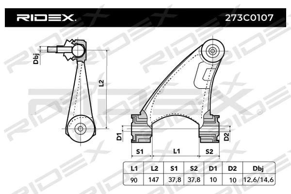 Control/Trailing Arm, wheel suspension