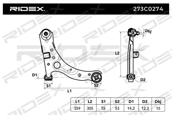 Control/Trailing Arm, wheel suspension