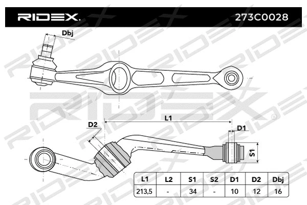 Control/Trailing Arm, wheel suspension