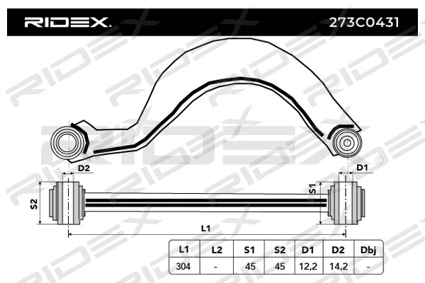 Control/Trailing Arm, wheel suspension