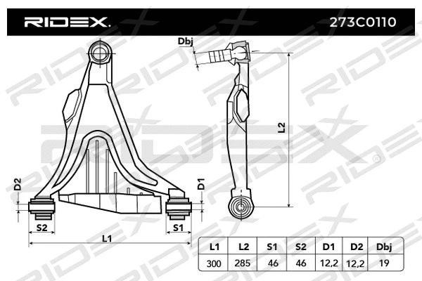 Control/Trailing Arm, wheel suspension