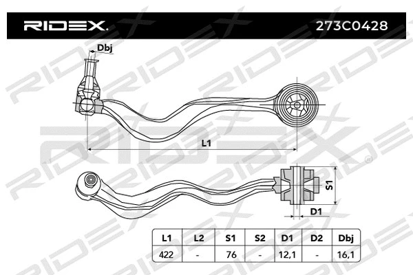 Control/Trailing Arm, wheel suspension