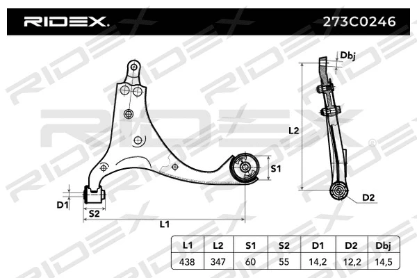 Control/Trailing Arm, wheel suspension