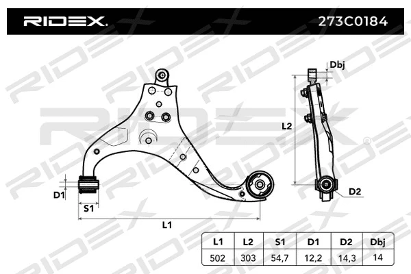 Control/Trailing Arm, wheel suspension