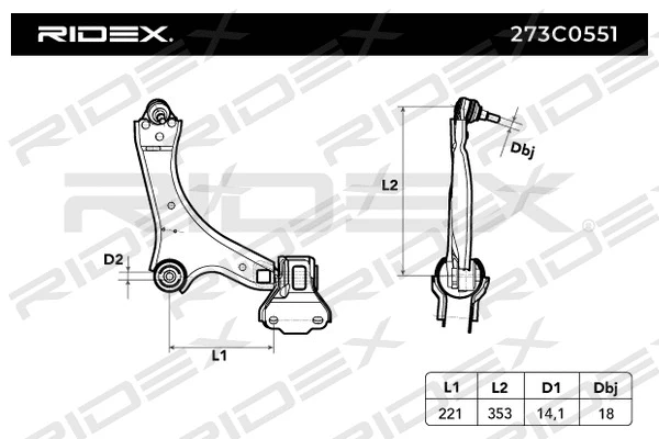 Control/Trailing Arm, wheel suspension