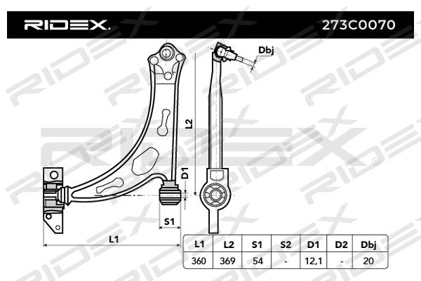Control/Trailing Arm, wheel suspension