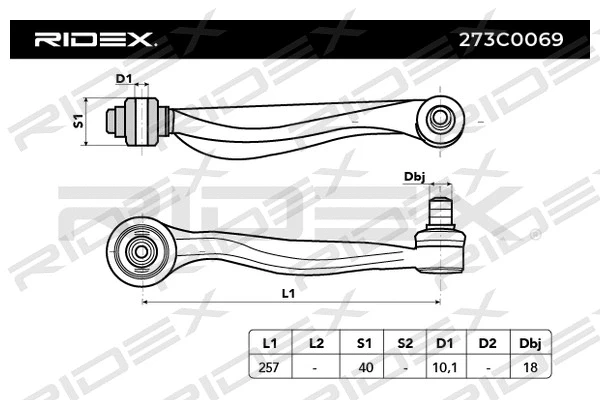 Control/Trailing Arm, wheel suspension