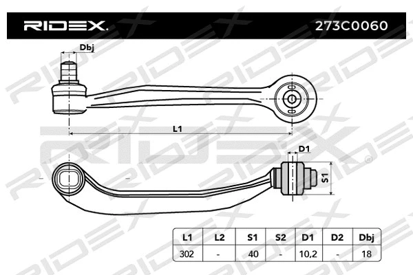 Control/Trailing Arm, wheel suspension