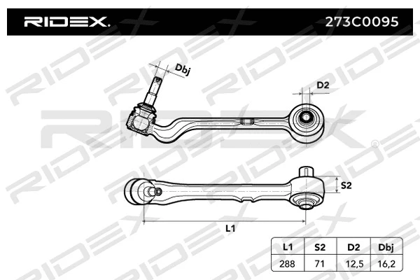 Control/Trailing Arm, wheel suspension
