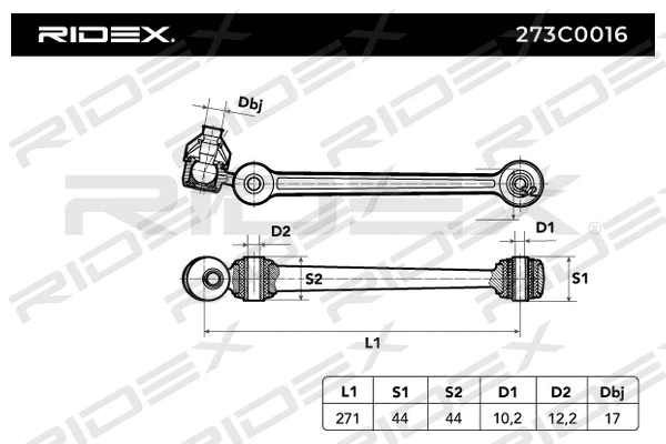 Control/Trailing Arm, wheel suspension