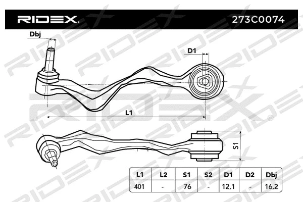 Control/Trailing Arm, wheel suspension