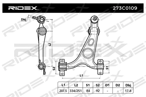 Control/Trailing Arm, wheel suspension