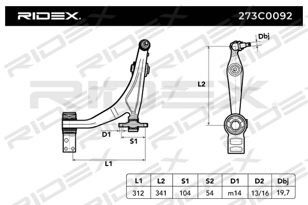 Control/Trailing Arm, wheel suspension
