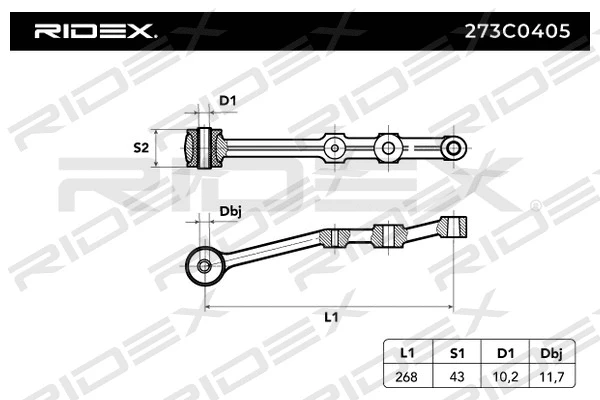 Control/Trailing Arm, wheel suspension