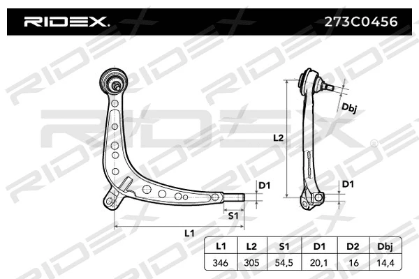 Control/Trailing Arm, wheel suspension