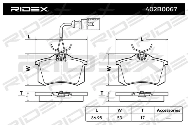 Brake Pad Set, disc brake (402B0067)