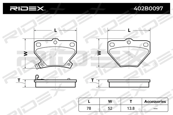Brake Pad Set, disc brake (402B0097)