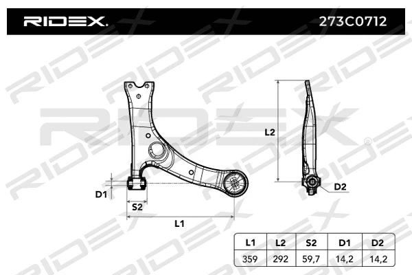 Control/Trailing Arm, wheel suspension
