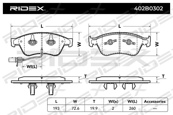 Brake Pad Set, disc brake