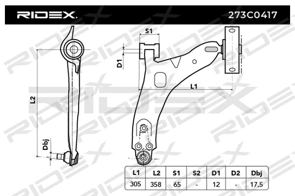 Control/Trailing Arm, wheel suspension