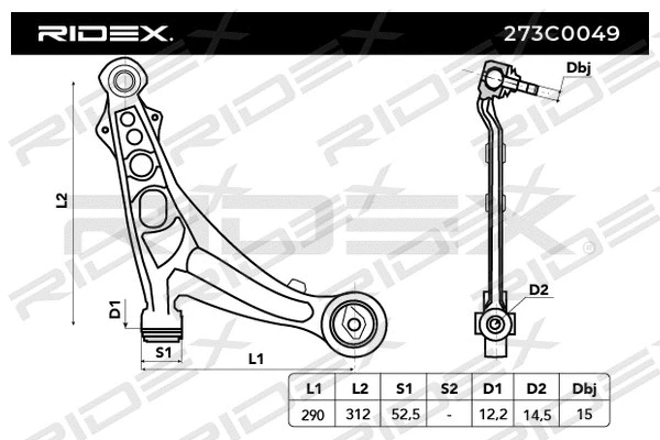 Control/Trailing Arm, wheel suspension