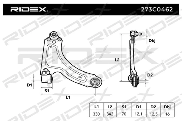 Control/Trailing Arm, wheel suspension