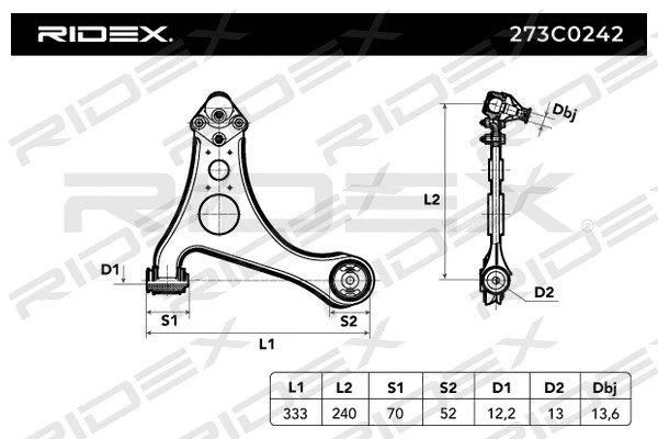 Control/Trailing Arm, wheel suspension
