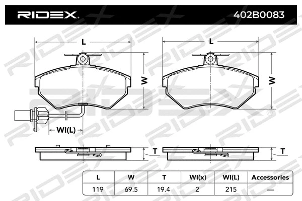 Brake Pad Set, disc brake