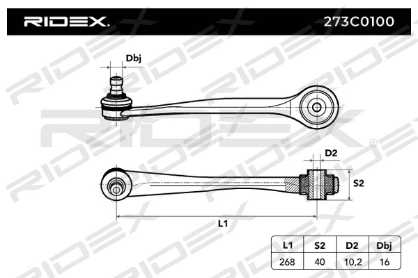 Control/Trailing Arm, wheel suspension
